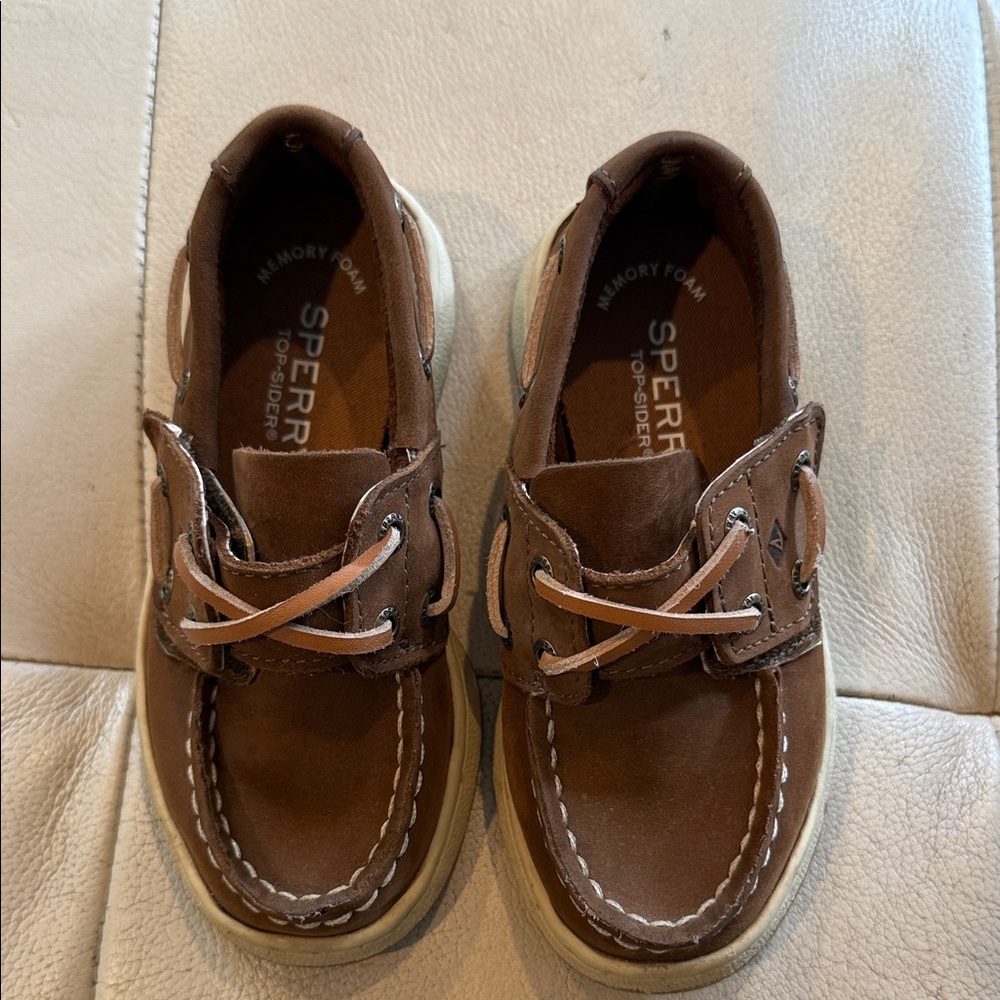 Sperry Kids Tan Moccasins